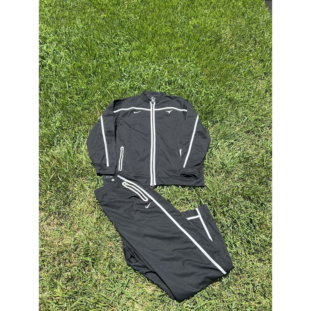 Nike Team Texas Longhorns Tracksuit Mens 2XL Black 2pc Set Basketball